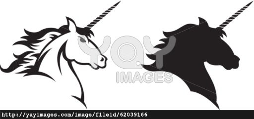 512x241 Unicorn Head Silhouette Clipart Panda