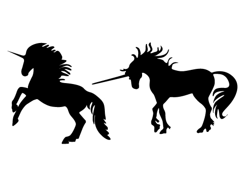 500x350 Unicorn Silhouette Unicorn Head Silhouette Free Clipart Images 2