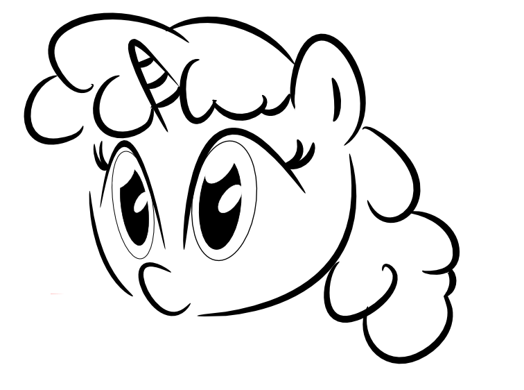 756x562 Mlp Unicorn Outline By Mirandathepanda
