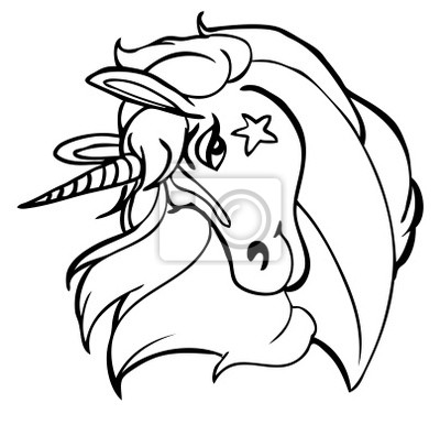 400x386 Unicorn Head Outline Screen Print Me Unicorn Head