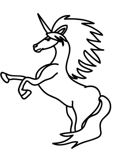 371x480 Rearing Unicorn Coloring Page Free Printable Coloring Pages