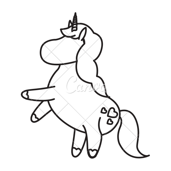 550x550 Sleeping Unicorn Fantastic Animal With Horns