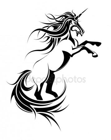 357x450 Unicorn Tattoo Stock Vectors, Royalty Free Unicorn Tattoo