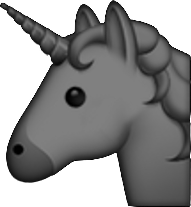 740x800 Black Unicorn Emoji Stickers By Aurora Borealis Redbubble