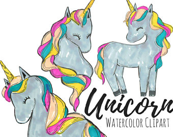 340x270 Unicorn Clip Art Etsy