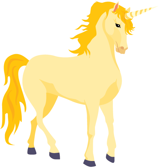 524x552 Yellow Unicorn Clipart