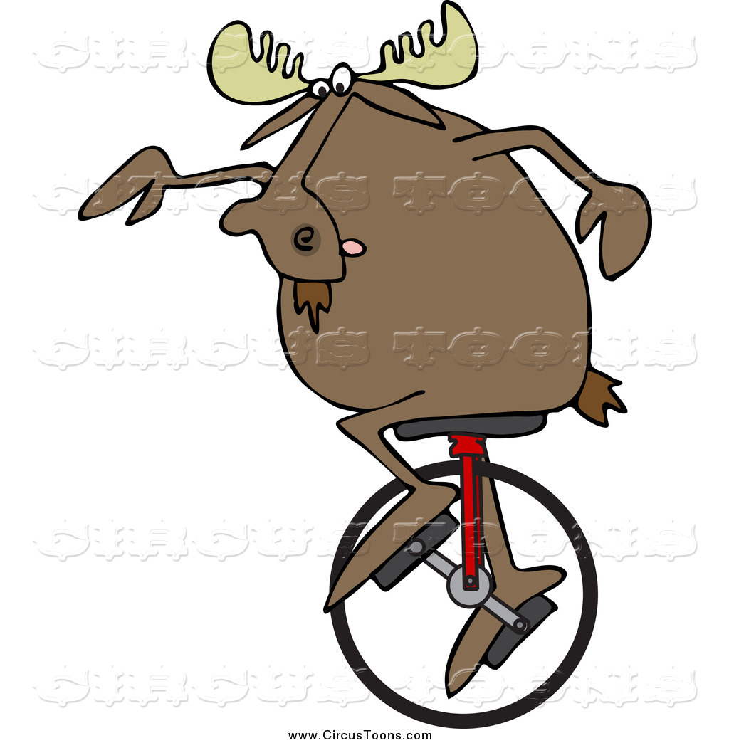 1024x1044 Circus Clipart Of A Moose Riding A Unicycle By Djart