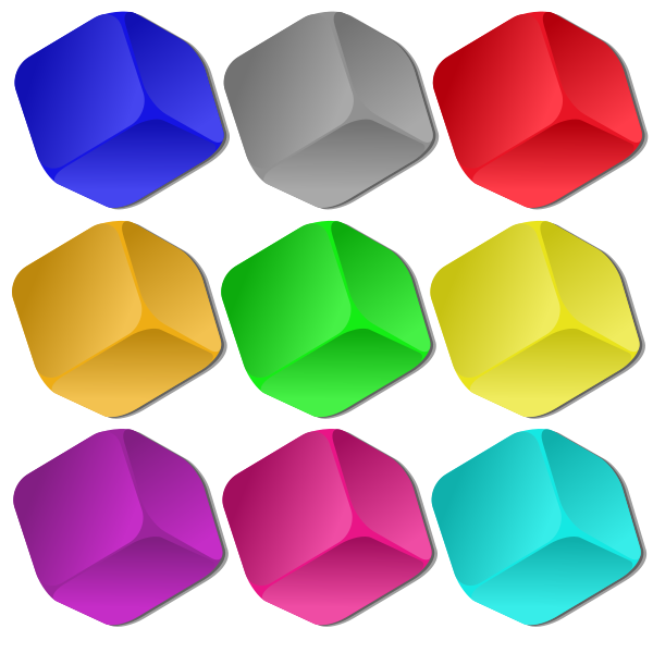 600x600 Connecting Cube Clipart