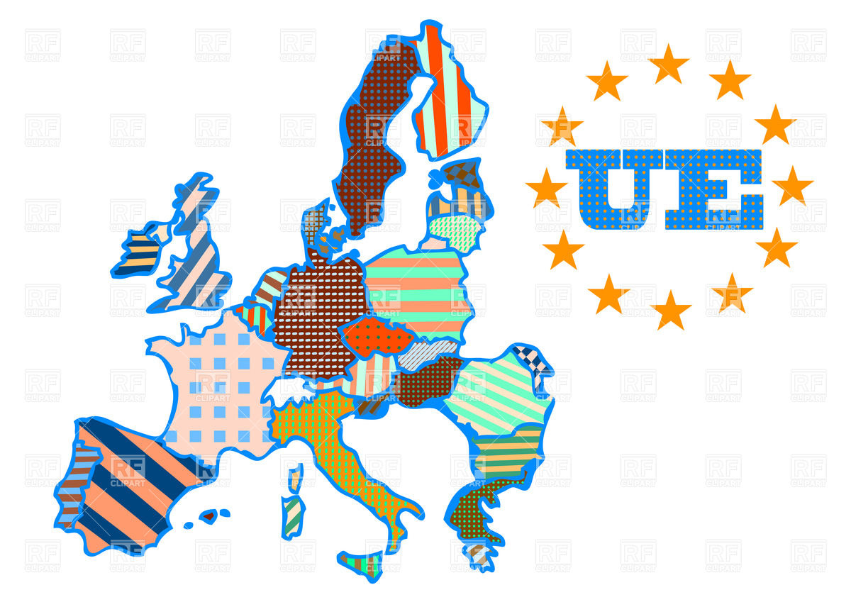 1200x849 Abstract Map Of European Union Royalty Free Vector Clip Art Image