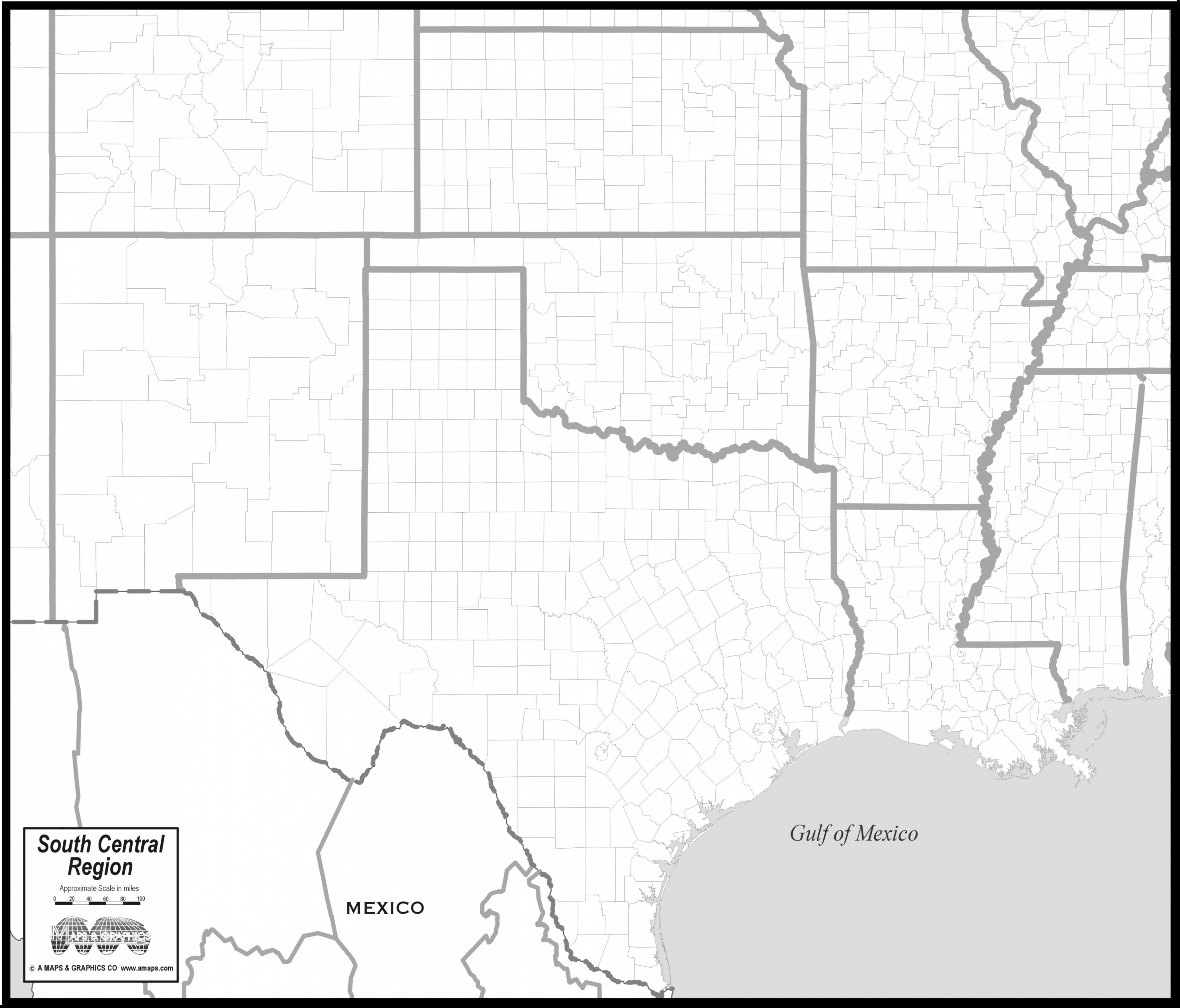 4120x3520 Beautiful South Central United States Map Blank With United States