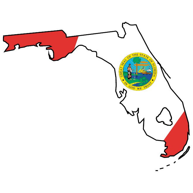660x660 Florida Flag And Vector Map