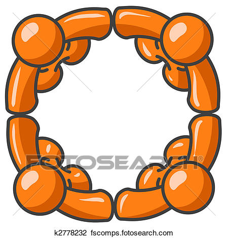450x470 Clip Art Of Orange Man Circle Of Unity K2778232
