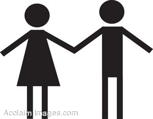300x234 Clip Art Of A Male And Female Shapes