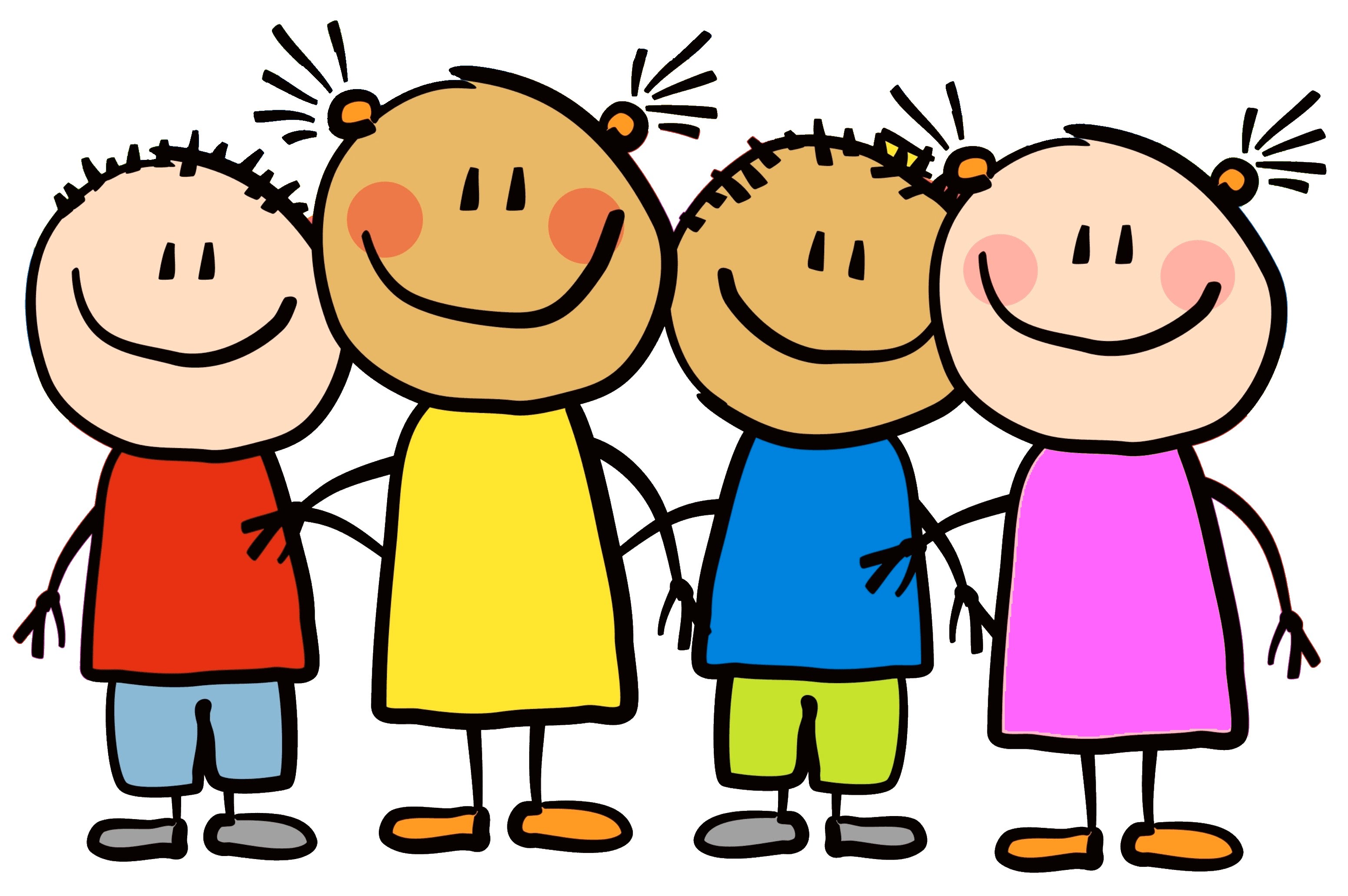 3103x2062 Clipart Happy Children