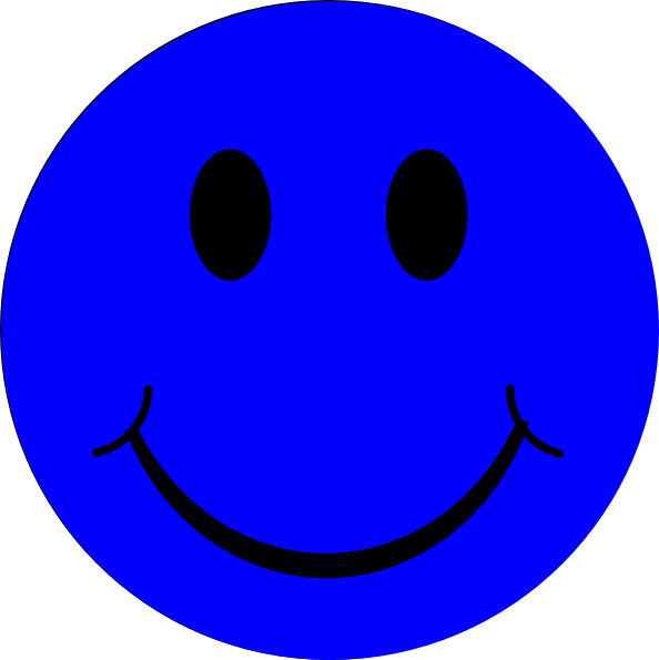 594x595 Blue Smiley Face Clip Art