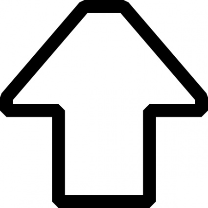 425x425 Up Arrow Hollow Outline Clip Art Vector, Free Vectors