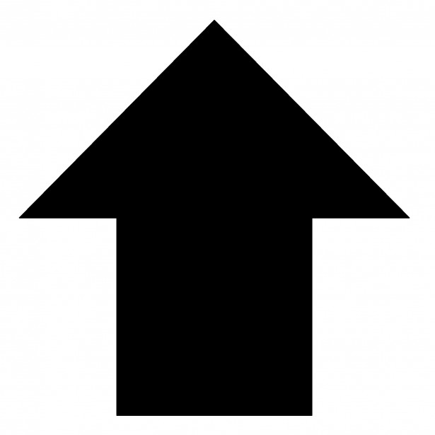 615x615 Up Arrow Silhouette Free Stock Photo