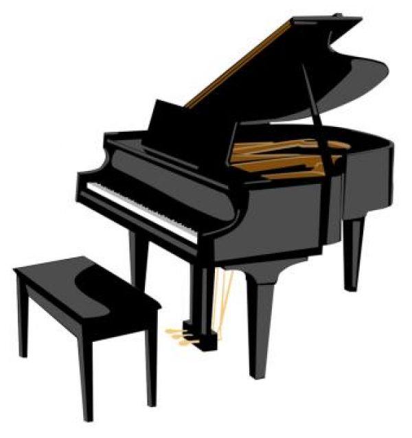 600x638 Piano Clip Art