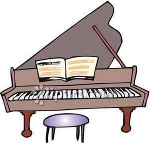 300x286 A Big Piano With Sheet Music Free Clip Art