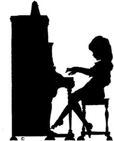 236x291 Reading Silhouette Girl Playing Piano Silhouette Books Worth