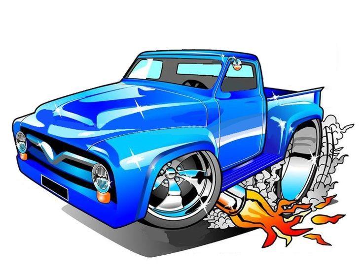 736x547 Sweet Chevy Car Art Cars Toons, Cartoon And Cars