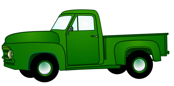 600x299 Clip Art Cartoon Farm Truck Clipart
