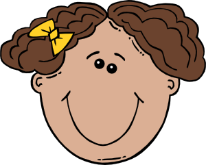 300x241 Girl Face Cartoon Clip Art