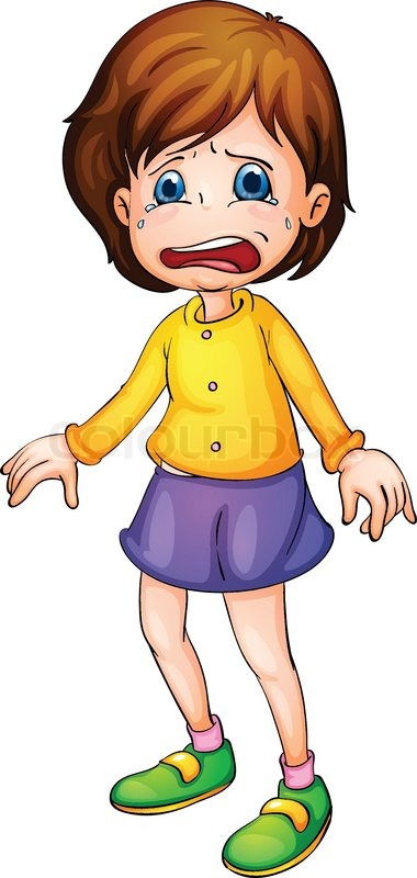 380x800 Sad Girl Stock Vector Colourbox