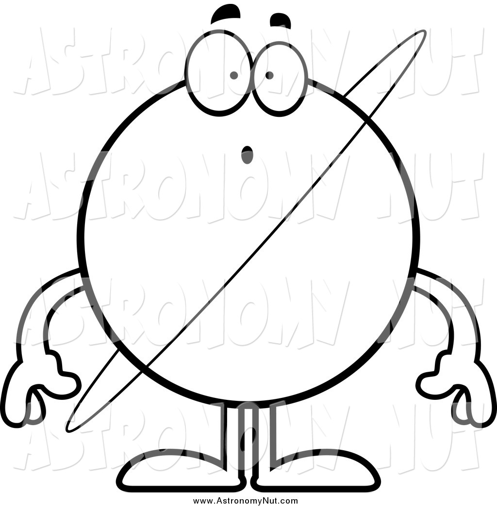 1024x1044 Clipart Of A Black And White Surprised Gasping Planet Uranus By