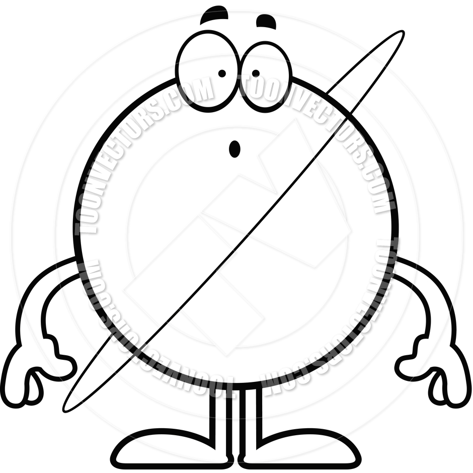 940x940 Surprised Cartoon Uranus (Black And White Line Art) By Cory Thoman