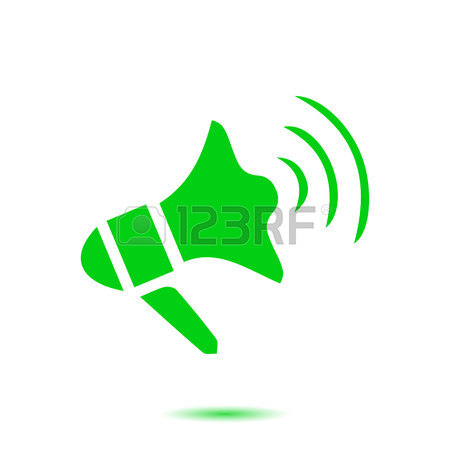 450x450 Megaphone Soon Icon. Loudspeaker Symbol. News And Urgent Ads
