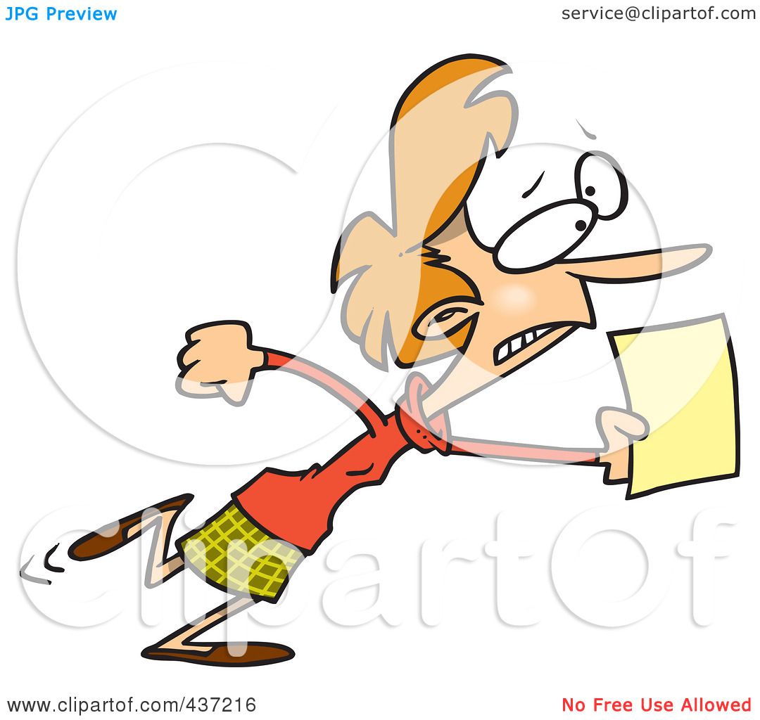 1080x1024 Royalty Free (Rf) Clipart Illustration Of A Cartoon Woman Running