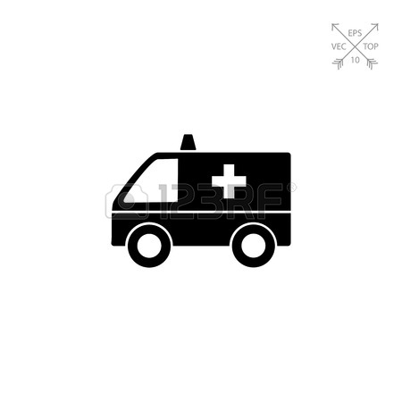 450x450 Emergency Ambulance Car With Cross Sign. Urgent, Transportation