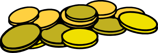512x174 Coins Clip Art