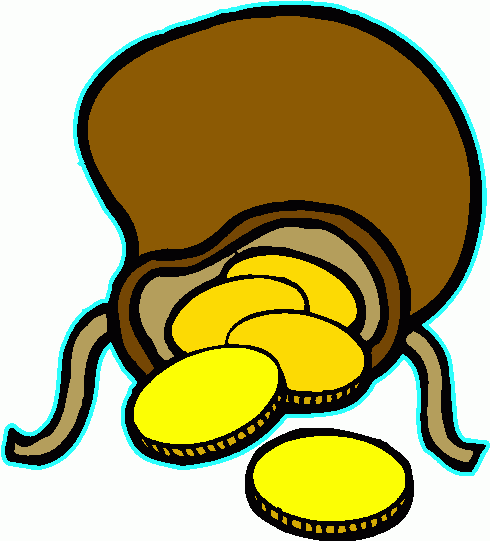 490x541 Bag Of Coins Clipart