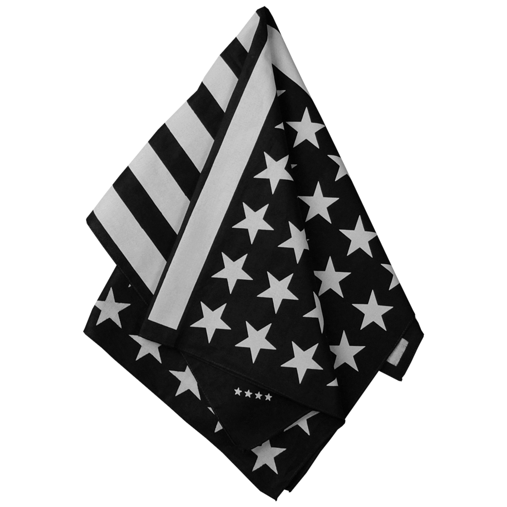 1024x1024 American Flag Bandana (Black And Off White) Try This