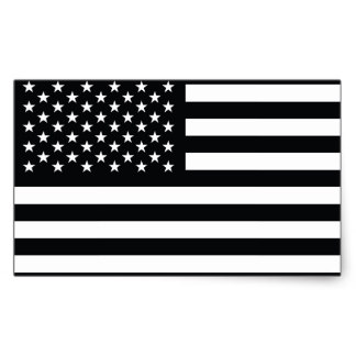 324x324 Black And White American Flag Stickers Zazzle