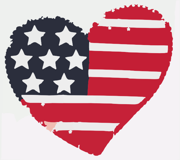 600x533 Flag Heart Clipart