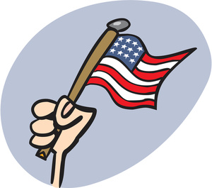 300x265 Us Flag Clipart Image