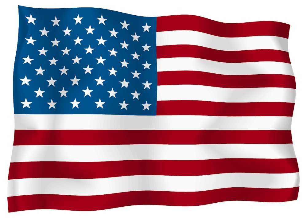 1000x710 American Flags Clipart