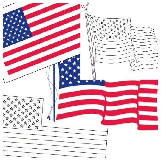 540x540 Free Printable Us Flags Amp American Flag Color Book Pages