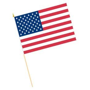 293x293 Cotton Hand Heldstick Us Flags 12. X 18