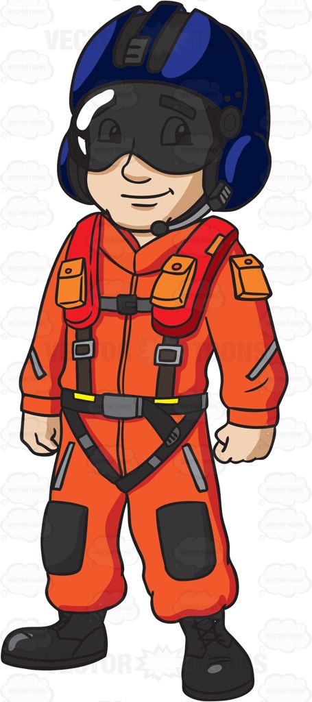 455x1024 A Us Coast Guard Helicopter Pilot Cartoon Clipart