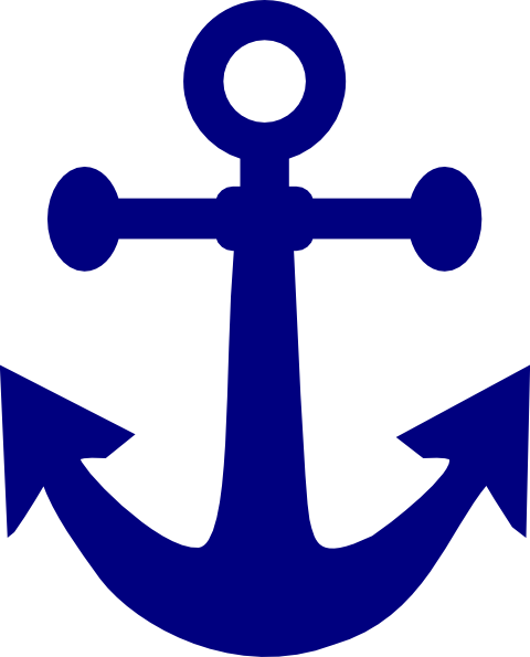 480x595 Dark Navy Anchor Clip Art