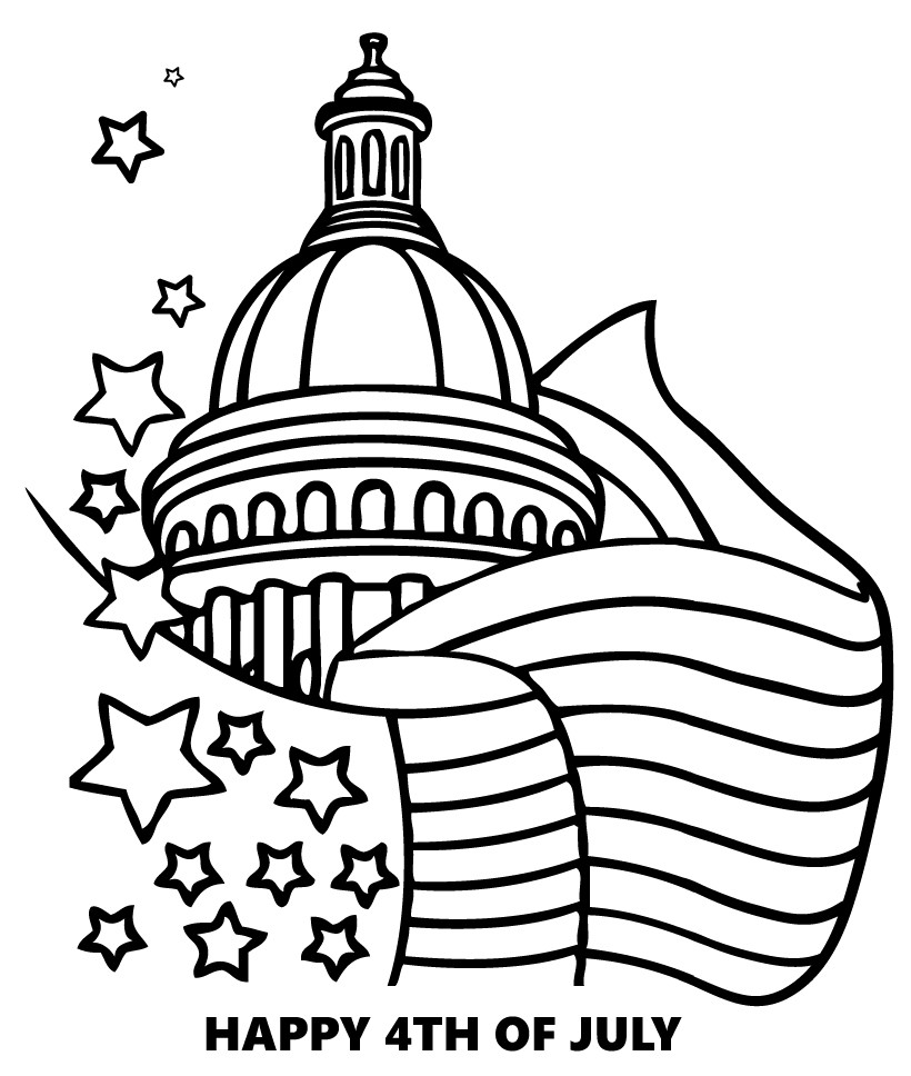 820x968 United States Patriotic Holidays Coloring Pages