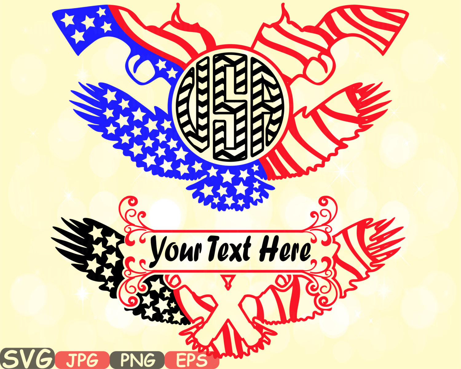 1500x1200 Eagle Revolver American Chevron Flag Gun Split Circle Svg