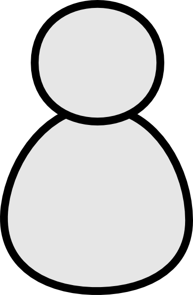 390x595 Computer User Outline Clip Art