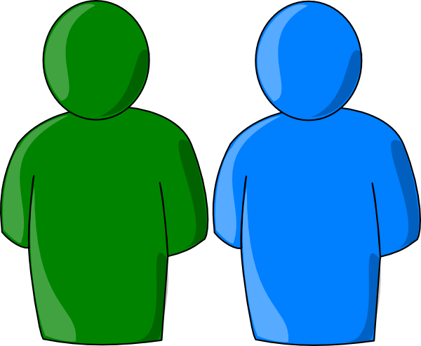 600x493 Multiple Users Green Blue Clip Art