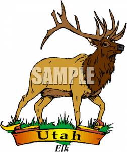 252x300 Utah State Animal, The Elk Clipart Picture
