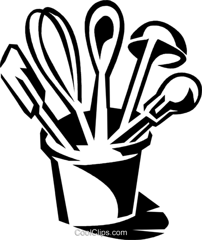 404x480 Kitchen Utensils Royalty Free Vector Clip Art Illustration
